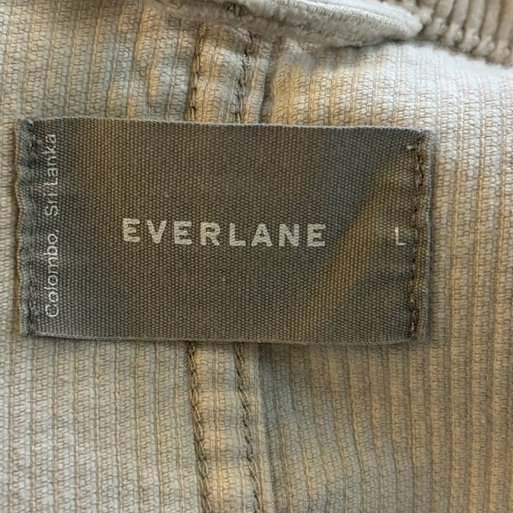 EVERLANE Women's Corduroy Chore Jacket Shacket in Bone Large - Picture 14 of 15